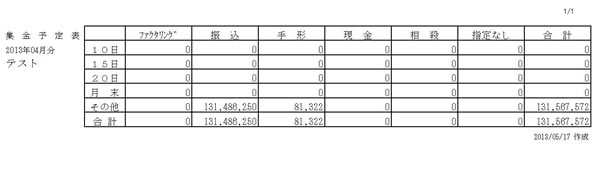集金予定表2